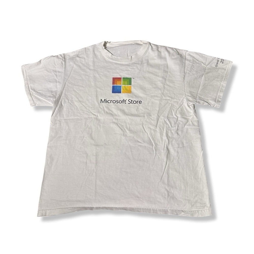 Vintage T-shirt Microsoft Computers Windows OS Logo Size Large Y2K